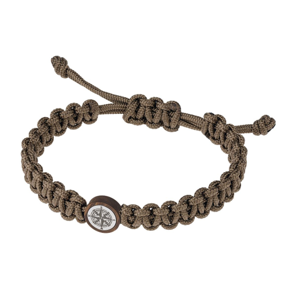Ernstes Design, Herrenschmuck, Makramee Armband, Silk Wood, Edelstahl, A700